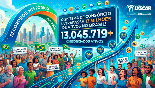 Consórcio no Brasil supera 13 milhões de participantes em 2026